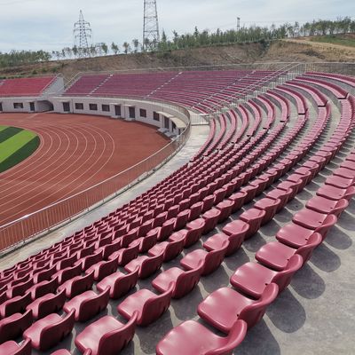 ที่นั่งสนามฟุตบอล HDPE พลาสติกติดตั้งแบบแบน บริษัท เก้าอี้สนามกีฬา