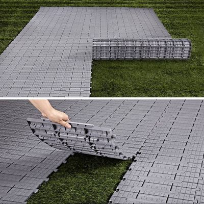 ราคาดี PP Interlocking Flooring แบบพกพาขนาด 18 มม. สำหรับสนามกีฬา OEM ออนไลน์