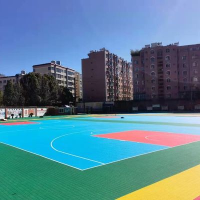 กระเบื้องปูพื้นกีฬาแบบต่อเชื่อมพื้นผิวหกเหลี่ยมหนา 15 มม. คุณภาพสูง