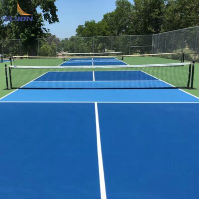 แผ่นสลิดกัน UV ป้องกัน Pickleball Court Mat ด้วย 2 มม PVC แผ่นฐาน