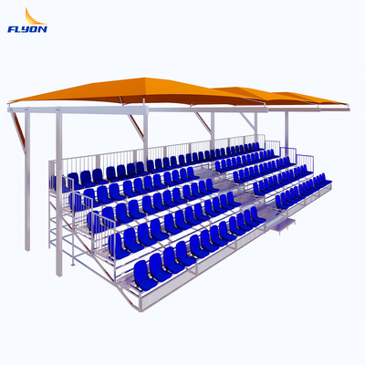 ที่นั่งสนามกีฬาแบบพับได้ปรับได้พร้อมผ้าคลุมป้องกันสำหรับงานอีเวนต์