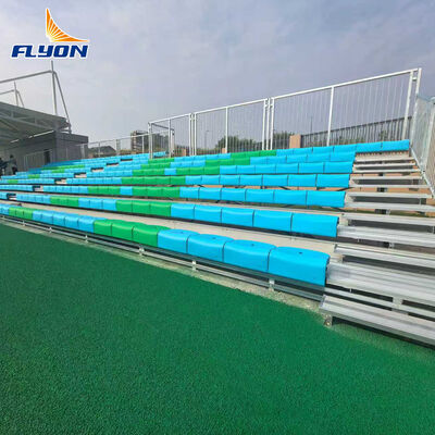 EN 12727 สอดคล้องกับอัลลูมิเนียม Bleachers ด้วย BS 5852 ความทนทานต่อไฟและการรับประกัน 5 ปีสําหรับที่นั่งสนามกลางแจ้ง