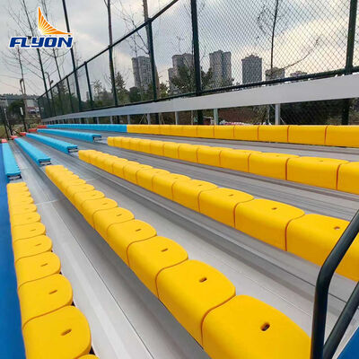 ราคาดี อัฒจันทร์อะลูมิเนียมขนาดที่กำหนดเองกลางแจ้งโลหะ Bleachers CE ISO9001 ISO14001 ISO45001 TUV SGS ออนไลน์