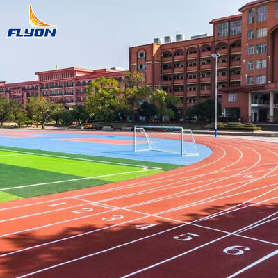 EPDM Full Pour Running Track พร้อมการรับประกัน 5 ปี พื้นผิวแบบมโนลิธที่ไม่มีรอยต่อและการดูดซึมแรงกระแทกที่ระดับสูง