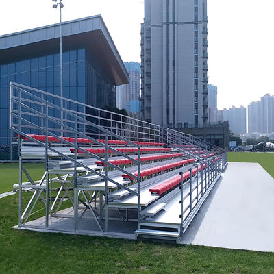 ราคาดี 3 แถว โลหิตอลูมิเนียมที่ถอดได้ พร้อมเก้าอี้ PP/HDPE สําหรับการใช้ในสนามกีฬาและภายนอก ออนไลน์